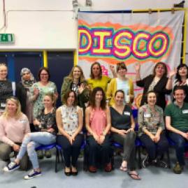 Volunteers for the Glow Disco - Spring Term